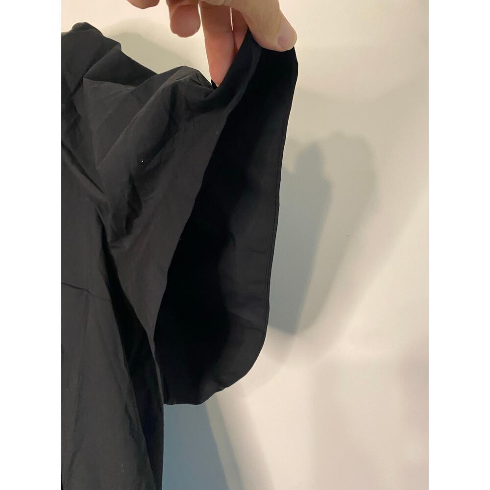 NWT Black Short Sleeve Dress Ruffles Lagenlook Minimalist Office Classic Size 2X - Picture 10 of 13